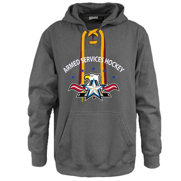 Armed Services Hockey Lace Up Faceoff Hoodie