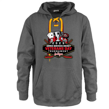 Armed Services Vetrans Day Logo Lace up Hoodie