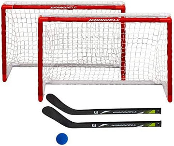 DOUBLE PVC MINI NET SET W/ 2 STICKS & BALL
