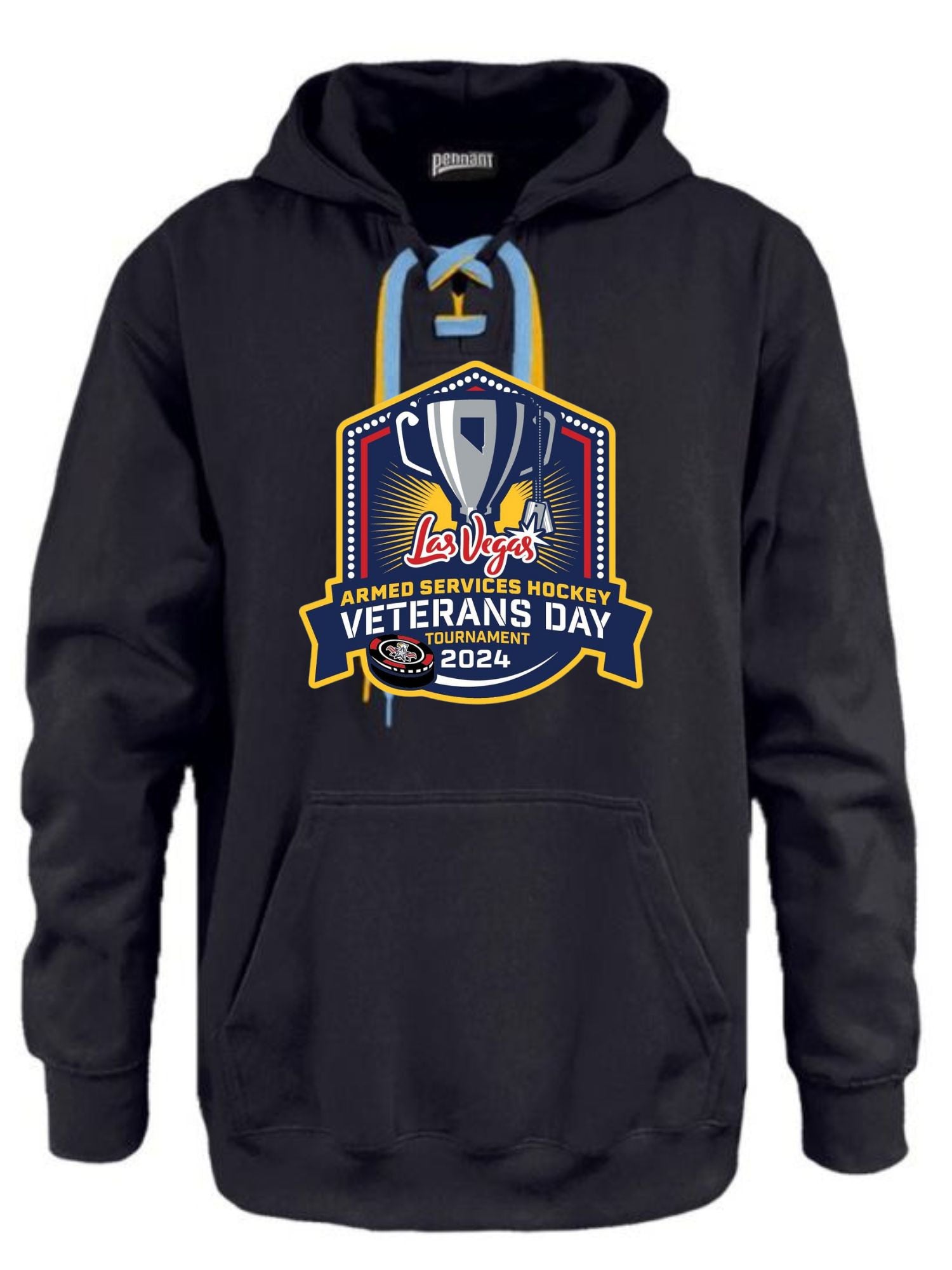 Armed Services Vetrans Day Logo Lace up Hoodie