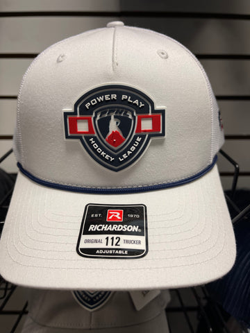 PPHL Richardson WHITE Hat with Rubber Logo *TS