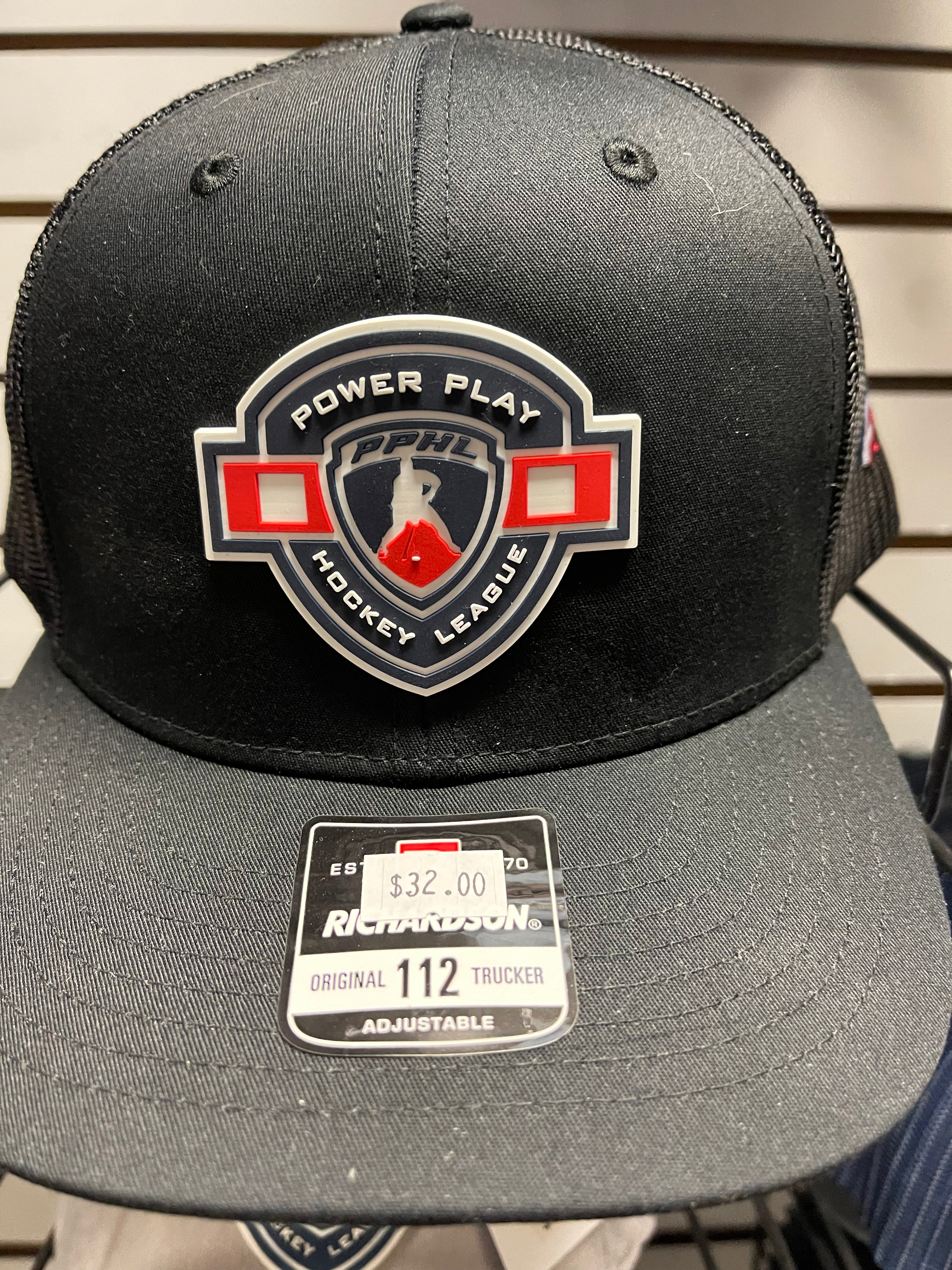 PPHL Richardson NAVY Hat with Rubber Patch Logo  *TS