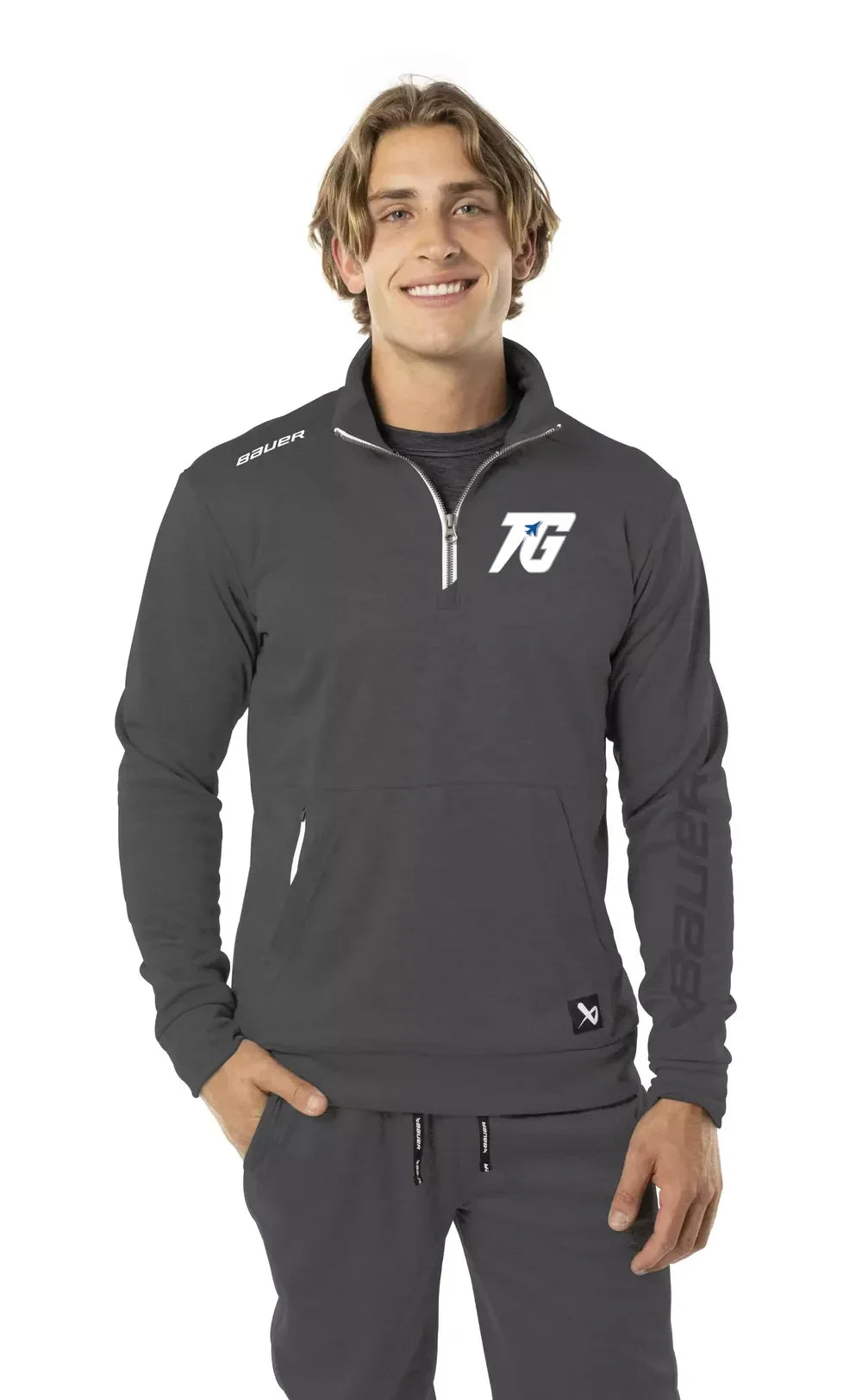 BAUER TEAM FLEECE 1/2 Zip - Grey