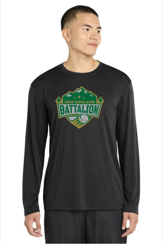 Battalion Long Sleeve Full Front Logo Tee with Custom Logo