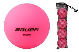 NO BOUNCE WARM WEATHER HOCKEY BALLS - 4 PACK