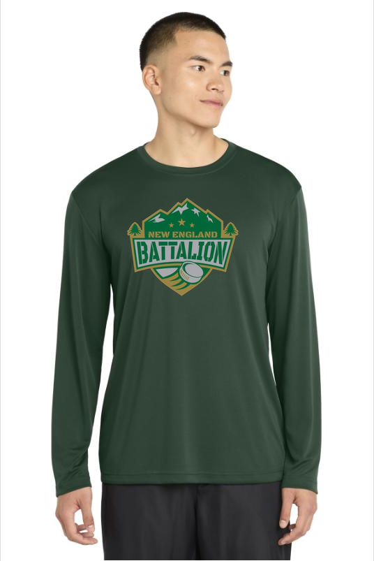 Battalion Long Sleeve Full Front Logo Tee with Custom Logo