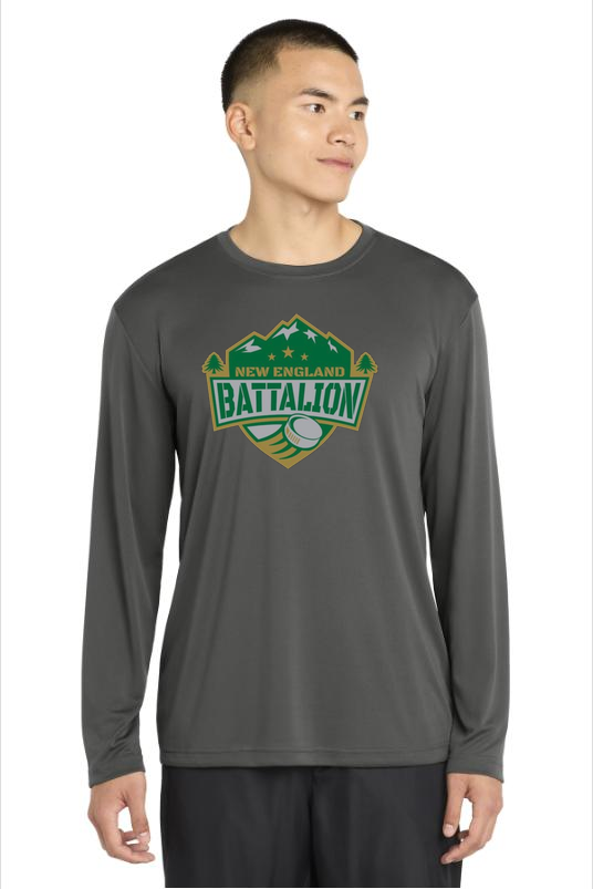 Battalion Long Sleeve Full Front Logo Tee with Custom Logo