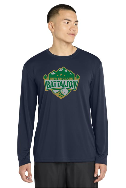 Battalion Long Sleeve Full Front Logo Tee with Custom Logo