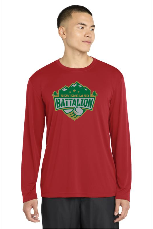 Battalion Long Sleeve Full Front Logo Tee with Custom Logo