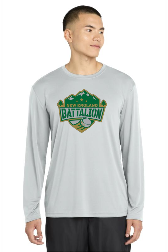 Battalion Long Sleeve Full Front Logo Tee with Custom Logo