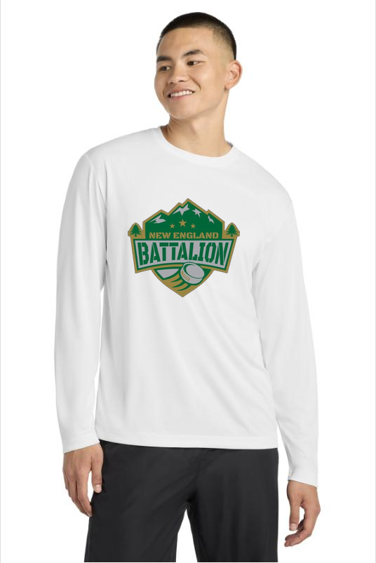 Battalion Long Sleeve Full Front Logo Tee with Custom Logo